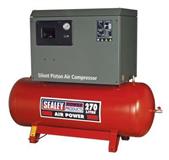 Sealey SAC42755BLN - Air Compressor 270L Belt Drive 5.5hp 3ph 2-Stage with Cast Cylinders Low Noise