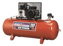 Sealey SAC2203B - Air Compressor 200L Belt Drive 3hp with Cast Cylinders