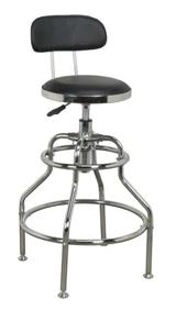 Sealey SCR14 - Workshop Stool Pneumatic with Adjustable Height Swivel Seat & Back Rest