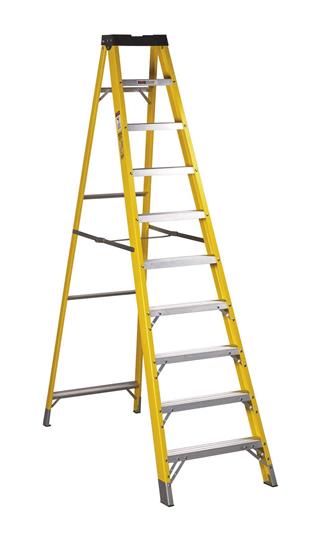 Sealey FSL10 - Fibreglass Step Ladder 9-Tread EN 131