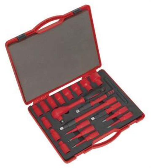 Sealey AK7941 - Insulated Socket Set 20pc 1/2"Sq Drive 6pt Walldrive® VDE/TUV/GS Approved