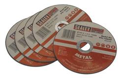 Sealey PTC/100CET5 - Cutting Disc Ø100 x 1.2mm 16mm Bore - Pack of 5