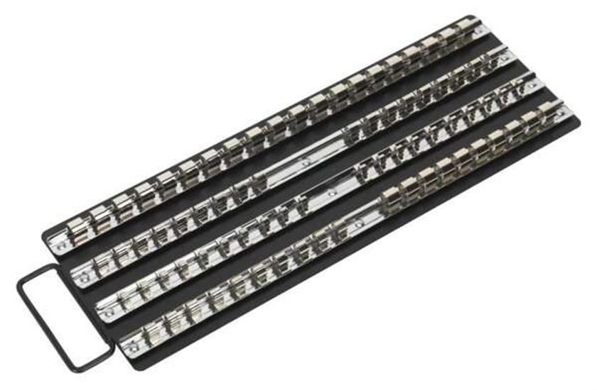 Sealey AK271B - Socket Rail Tray Black 1/4", 3/8" & 1/2"Sq Drive