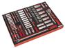 Sealey TBTP02 - Tool Tray with Socket Set 91pc 1/4", 3/8" & 1/2"Sq Drive