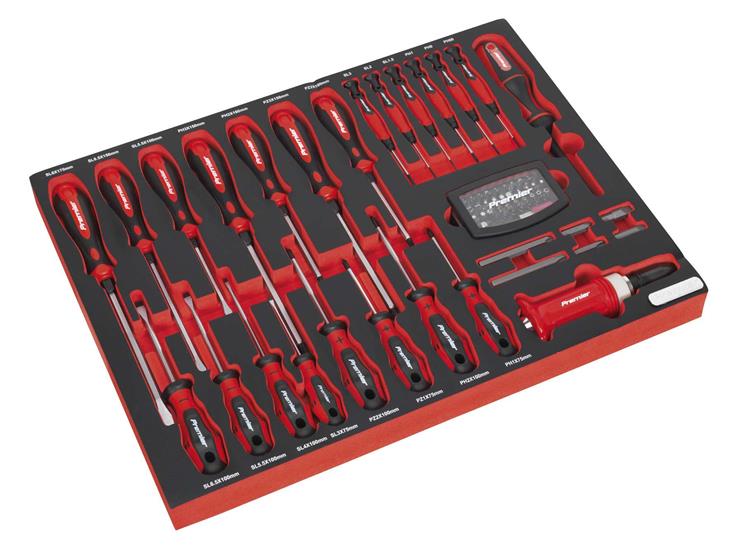 Sealey TBTP04 - Tool Tray with Screwdriver Set 72pc