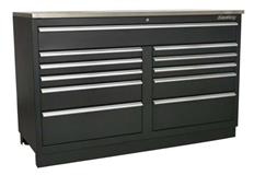 Sealey APMS04 - Modular Floor Cabinet 11 Drawer 1550mm Heavy-Duty