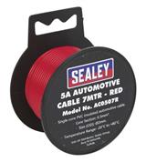 Sealey AC0507R - Automotive Cable 5A 7mtr Red