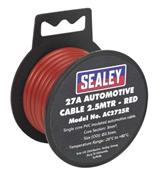 Sealey AC2725R - Automotive Cable 27A 2.5mtr Red