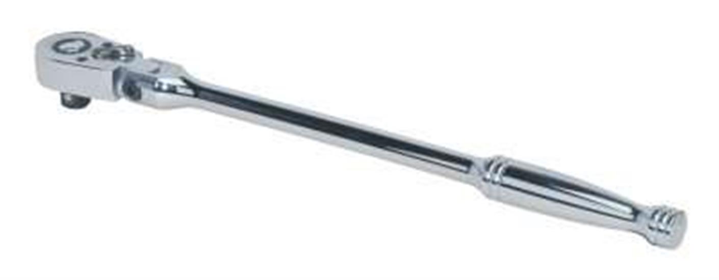Sealey AK661F - Ratchet Wrench Flexi-Head 300mm 3/8"Sq Drive Pear Head Flip Reverse