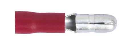 Sealey RT11 - Bullet Terminal Ø4mm Male Red Pack of 100