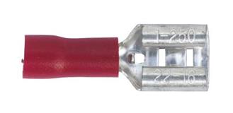 Sealey RT21 - Push-On Terminal 6.3mm Female Red Pack of 100