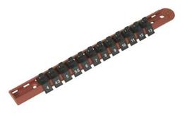 Sealey AK1412 - Socket Retaining Rail with 12 Clips 1/4"Sq Drive