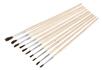 Sealey PB2 - Touch-Up Paint Brush Assortment 10pc Wooden Handle