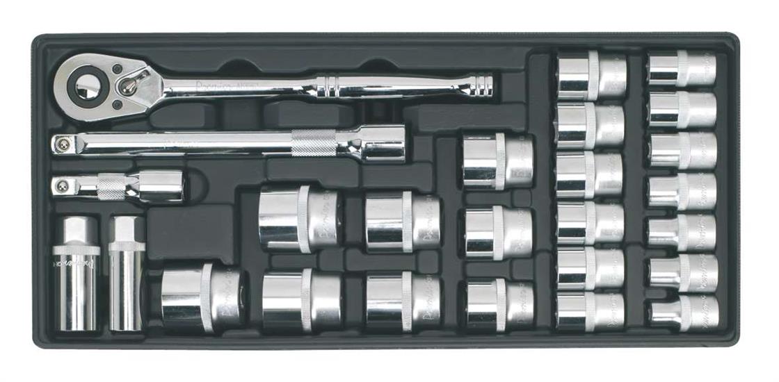 Sealey TBT21 - Tool Tray with Socket Set 26pc 1/2"Sq Drive