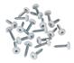 Sealey PTNP5 - Number Plate Screw Plastic Enclosed Head Ø4.8 x 24mm White Pack of 50