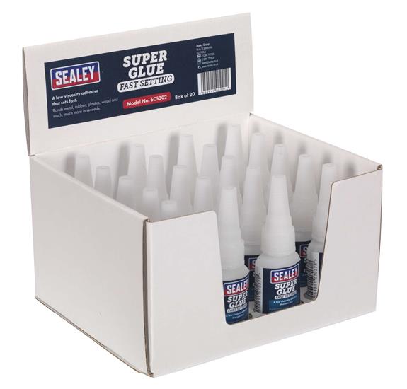 Sealey SCS302 - Super Glue Fast Setting 20g Pack of 20