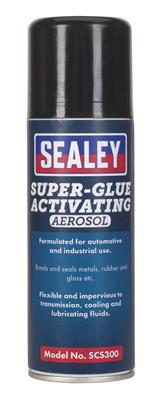 Sealey SCS300 - Super Glue Activating Aerosol 200ml Pack of 6