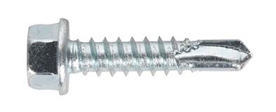 Sealey SDHX5525 - Self Drilling Screw 5.5 x 25mm Hex Head Zinc DIN 7504K Pack of 100