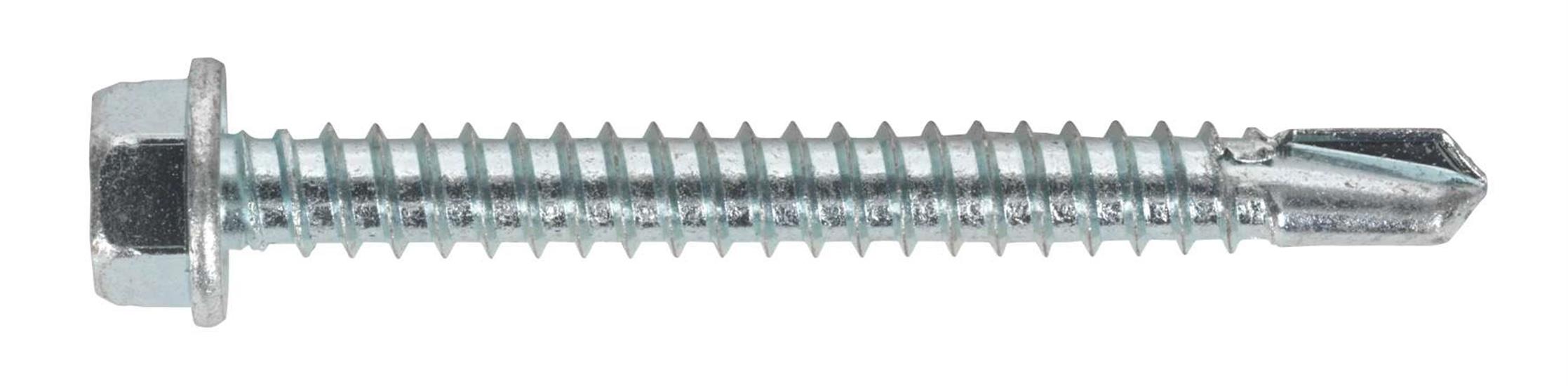 Sealey SDHX5550 - Self Drilling Screw 5.5 x 50mm Hex Head Zinc DIN 7504K Pack of 100