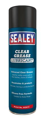 Sealey SCS012 - Clear Grease Lubricant 500ml Pack of 6