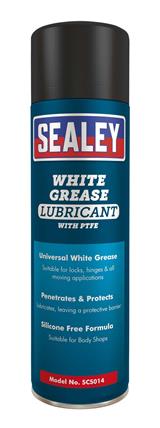 Sealey SCS014 - White Grease Lubricant 500ml Pack of 6