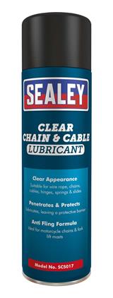 Sealey SCS017 - Chain & Cable Clear Lubricant 500ml Pack of 6