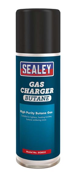 Sealey SCS035 - Butane Gas Charger 200ml Pack of 6