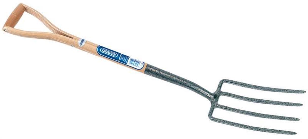 Draper 14301 �H/I) - Carbon Steel Garden Fork with Ash Handle