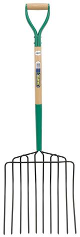 Draper 63578 �PSF/I) - 10 Prong Manure Fork with Wood Shaft and MYD Handle