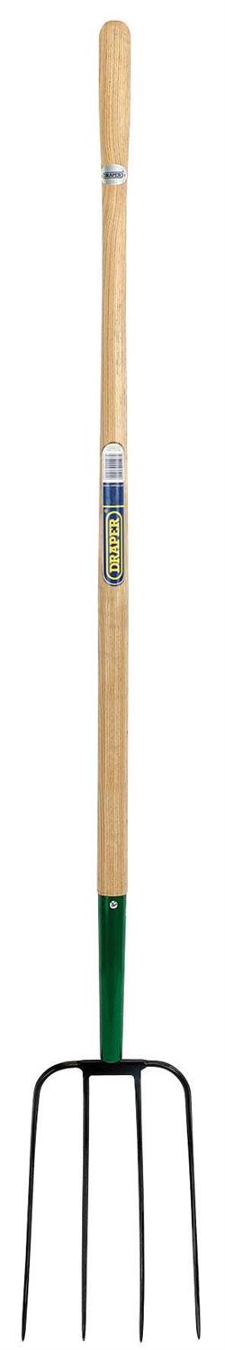 Draper 63579 𨫴PMF/I) - 4 Prong Manure Fork with Wood Shaft