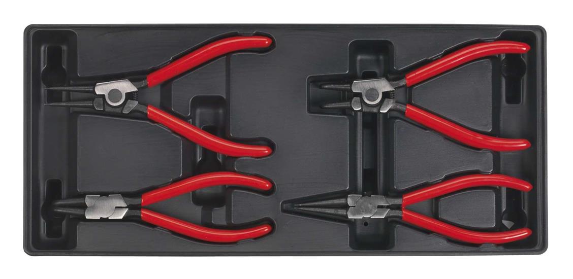 Sealey TBT03 - Tool Tray with Circlip Pliers Set 4pc