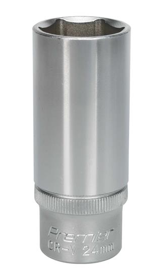 Sealey S1224D - WallDrive® Socket 24mm Deep 1/2"Sq Drive