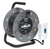 Sealey BCR25RCD - Cable Reel 25mtr 4 x 230V 1.25mm² Thermal Trip with RCD Plug