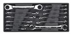 Sealey TBT13 - Tool Tray with Flare Nut & Ratchet Ring Spanner Set 12pc