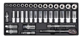 Sealey TBT20 - Tool Tray with Socket Set 35pc 3/8"Sq Drive