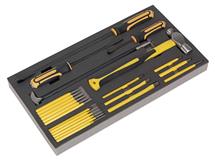 Siegen S01131 - Tool Tray with Prybar, Hammer & Punch Set 23pc