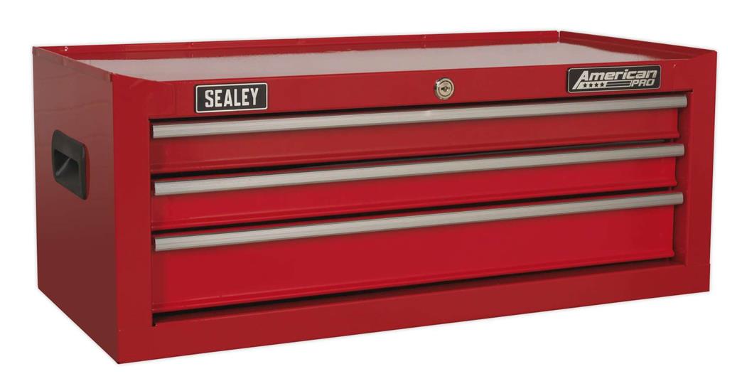 Sealey AP223 - Mid-Box 3 Drawer with Ball Bearing Slides - Red