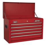Sealey AP225 - Topchest 5 Drawer with Ball Bearing Slides - Red
