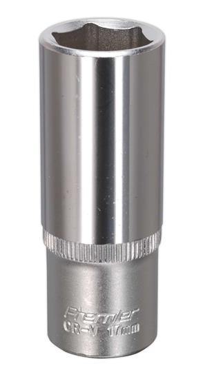 Sealey S3817D - WallDrive® Socket 17mm Deep 3/8"Sq Drive