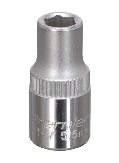 Sealey S14055 - WallDrive® Socket 5.5mm 1/4"Sq Drive