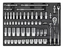 Sealey TBT31 - Tool Tray with Socket Set 55pc 3/8" & 1/2"Sq Drive