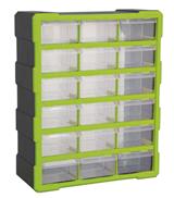 Sealey APDC18HV - Cabinet Box 18 Drawer - Hi-Vis Green/Black