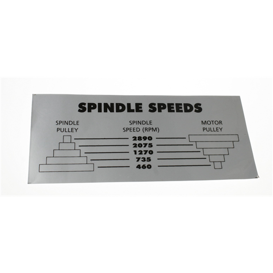 Sealey Gdm790br/51 - Belt Speed Label