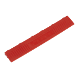 Sealey FT3ERF - Polypropylene Floor Tile Edge 400 x 60mm Red Female - Pack of 6