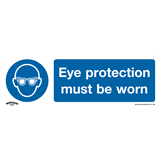 Sealey SS11V1 - Mandatory Safety Sign - Eye Protection Must Be Worn - Self-Adhesive Vinyl