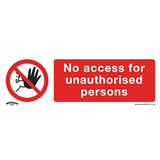 Sealey SS17P1 - Prohibition Safety Sign - No Access - Rigid Plastic