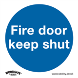 Sealey SS1V10 - Mandatory Safety Sign - Fire Door Keep Shut - Self-Adhesive Vinyl - Pack of 10