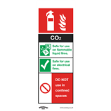 Sealey SS21P1 - Safe Conditions Safety Sign - CO2 Fire Extinguisher - Rigid Plastic