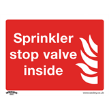 Sealey SS23V1 - Safe Conditions Safety Sign - Sprinkler Stop Valve - Self-Adhesive Vinyl