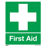 Sealey SS26V10 - Safety Sign - First Aid - Self-Adhesive Vinyl - Pack of 10